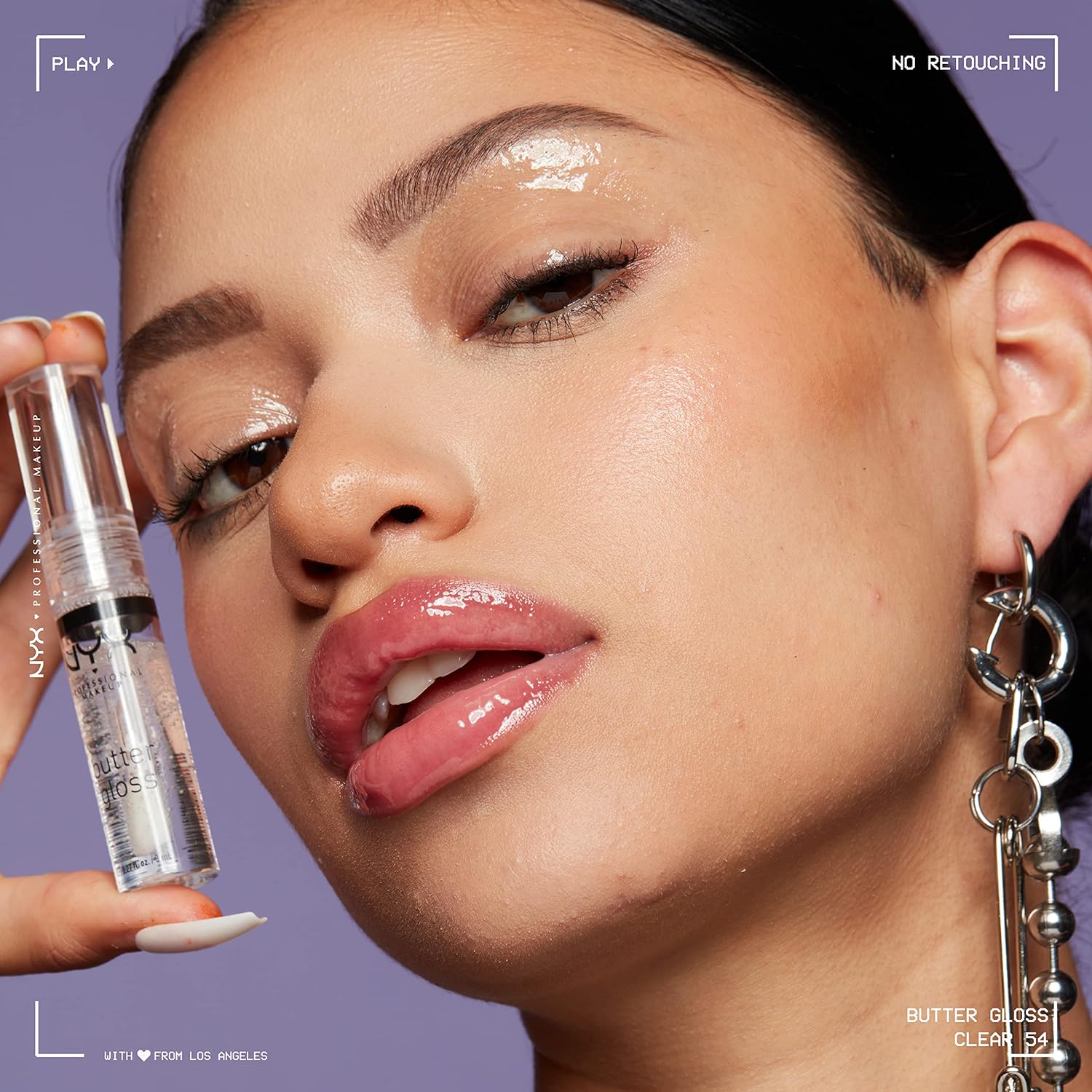 NYX PROFESSIONAL MAKEUP Butter Gloss， Non-Sticky Lip Gloss - Sugar Glass (Clear) - Image 5